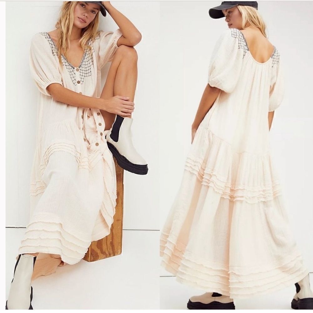 NEW FREE PEOPLE SUNDAY STROLL MAXI DRESS